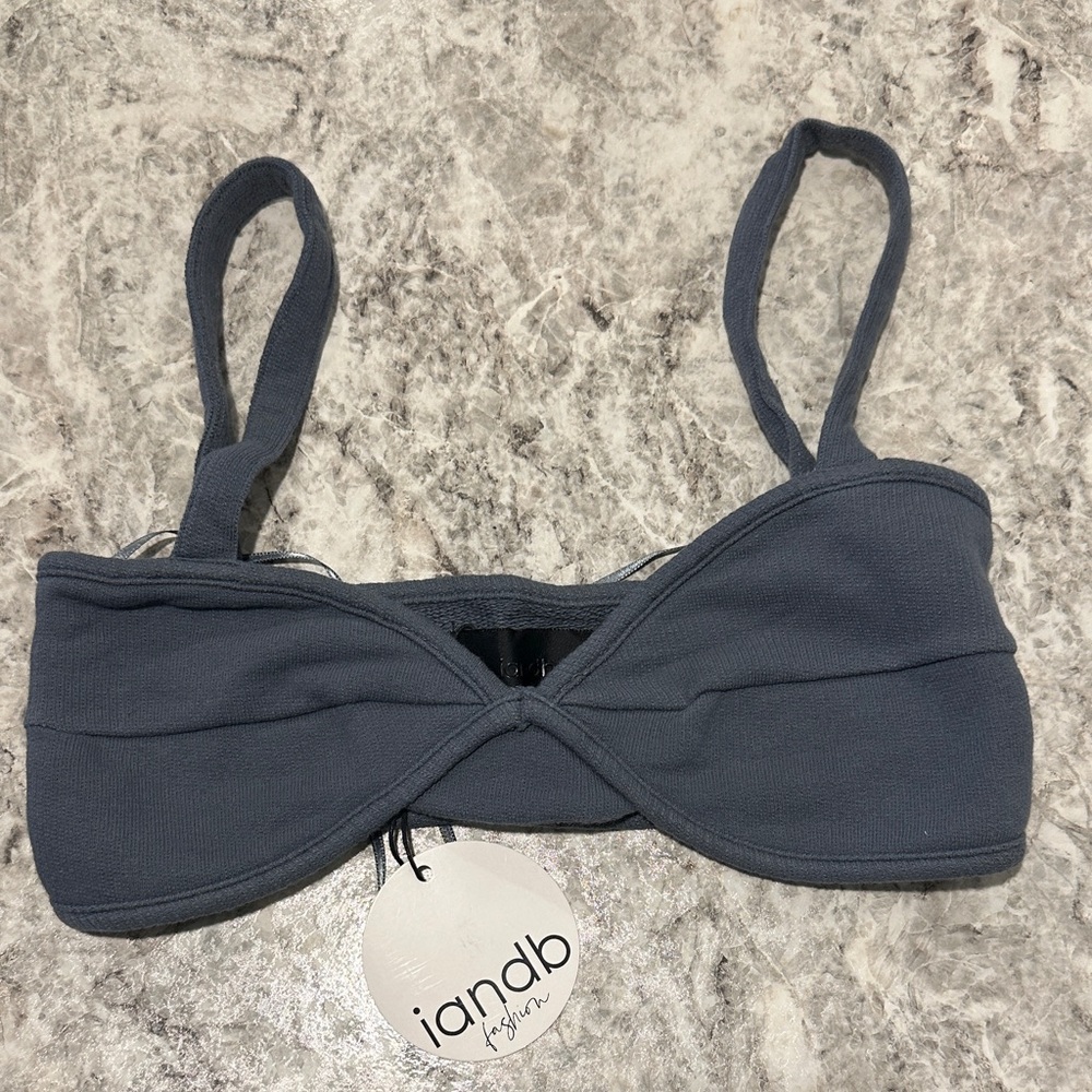 Gray Bandeau Top